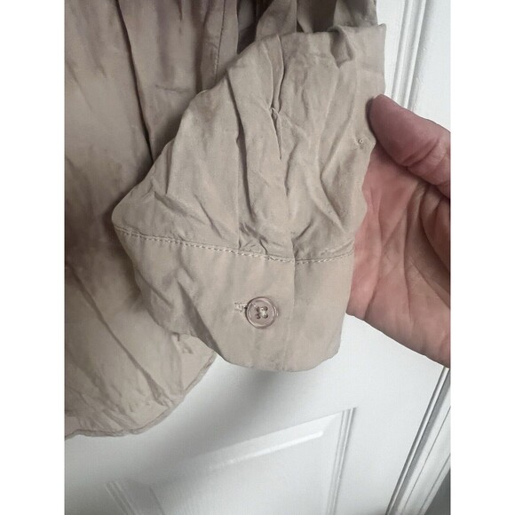 Mystree Blush Pink Tie Dye Rayon Button Down Blouse Size Medium Casual Career - Picture 4 of 7